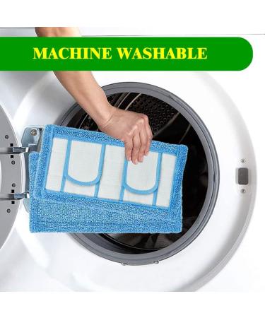 Klaqian 4 Pack Reusable Microfiber Mop Pads for Swiffer Sweeper | 10-12 Inch Flat Mop | Upgraded Wet Dry Cleaning Pads for Hard-Floor - Buy Online on GoSupps.com