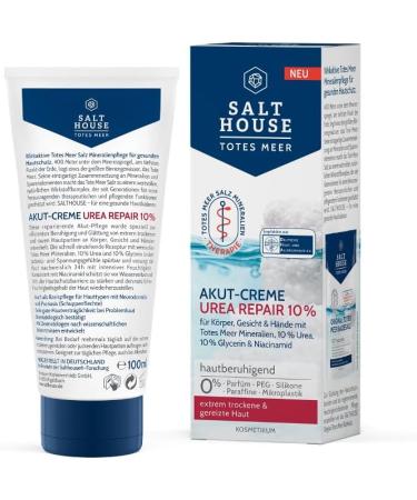 Salthouse Totes Meer Therapie Urea Repair 10% Acute Cream - Moisturizing Ingredients to Effectively Soothe Skin - For Extremely Dry Skin - 100ml - Buy Online on GoSupps.com