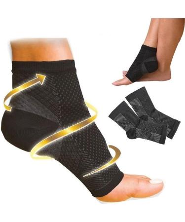 Feifanshop 2 Pairs Ankle Bandage & Compression Socks for Men & Women - Best Plantar Fasciitis Support for Sports & Fitness - Buy Online on GoSupps.com