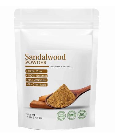YAAJ Pure and Natural Sandalwood Powder for Face Masks and Skin Care (100g)