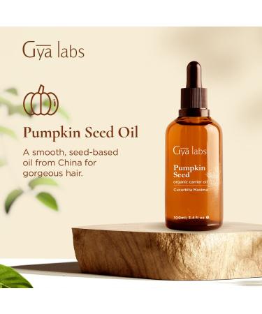 Gya Labs Organic Pumpkin Seed Carrier Oil - 3.4 fl oz | Nourishing & Strengthening Formula - Buy Online on GoSupps.com