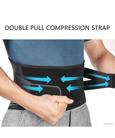 Back Support Belt for Ultimate Relief: Adjustable Lumbar Brace with Anti-Skid Design 6 Stays and 16-Hole Air Mesh for Sciatica Herniated Disc and Heavy Lifting (Large) (Waist: 95-115 cm) - Buy Online on GoSupps.com