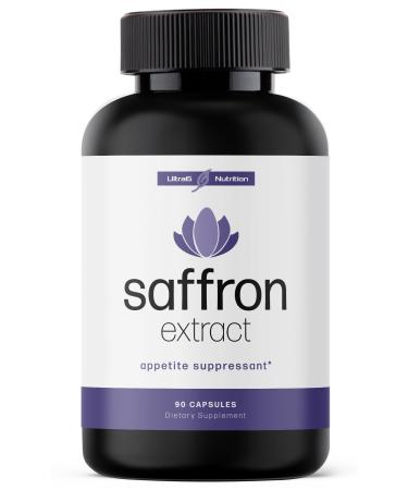 Pure Saffron Extract - Appetite Suppressant for Weight Loss Women & Men - Natural Hunger & Craving Control Supplement - Saffron Supplements for Energy & Mood Lift - 90 Capsules - Made in USA 90 Count (Pack of 1)