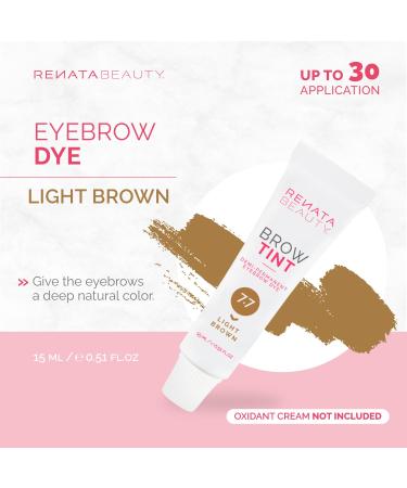 Renata Beauty Eyebrow Color - Long-Lasting 15ml in Light Brown | Premium Safe & Gentle Formula - 4-Week Wear | 4 Colors Available - Buy Online on GoSupps.com