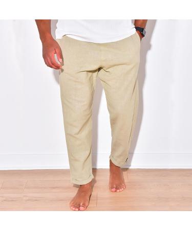 Men's Cargo Pants - Stretch Loose Straight Summer Leisure Pants - Breathable Khaki 3XL - Buy Online on GoSupps.com