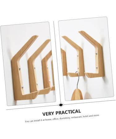 Alipis 4pcs Rubber Wood Hook Wall Hook Storage Hanger Hanging Hook Household Products Japanese-Style - Buy Online on GoSupps.com