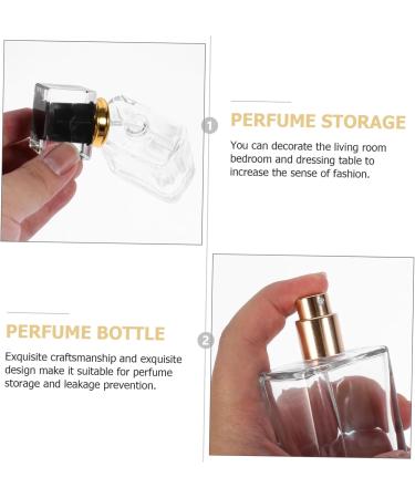 FOMIYES Perfume Spray Bottle Water Bottle Mister Sprayer Perfume Sprayer Spray Mist Bottle Perfume Bottle for Travel Sprayer Bottle Essential Oil Perfume Square Travel Bottle Glass 10x5cm Black - Buy Online on GoSupps.com