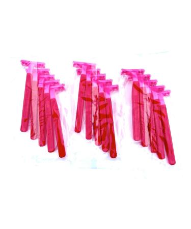 100 Box Pink Razor Blades - Disposable Stainless Steel Twin Blade Shavers for Men & Women | High-Quality with Aloe Vera Strip - Buy Online on GoSupps.com