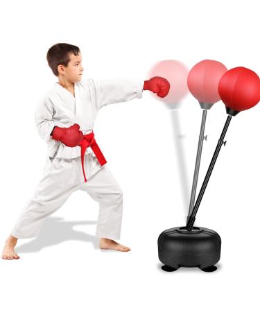 Rovtop Kids Punching Bag for Kids - Height Adjustable Boxing Set with Stand and Boxing Gloves, Thicker PVC and Stronger Spring, Christmas Birthday Gifts Toys for 4 5 6 7 8 and Up Years Old Boys Girls Speed Ball - Buy Online on GoSupps.com