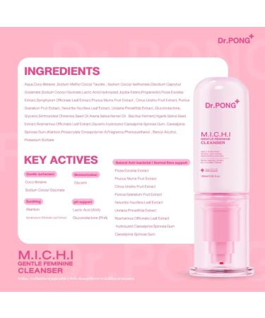 Dr.PONG M.I.C.H.I Gentle Feminine Cleanser 100ml - Soothing & pH Balanced for All Skin Types | International Shipping Available - Buy Online on GoSupps.com