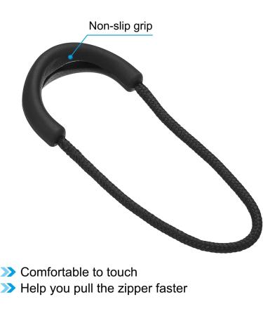 Patikil 15-Pack Zipper Trains Replacement Extension Cable - Fastening Labels for Luggage Backpacks Jackets | U-Form Black - International Shipping - Buy Online on GoSupps.com