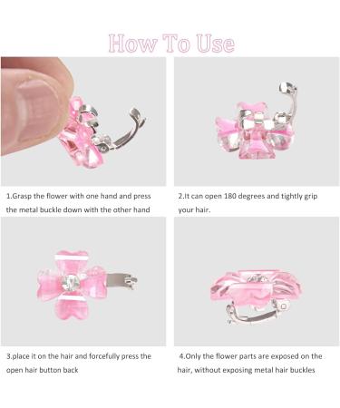 Paifeancodill Baby Girl Mini Hair Claw Clips 20 Pcs Small Flower Hair Clips Mini Claw Clips Sweet Artificial Bangs Clips Decorative Hair Accessories for Women Girls Flower Hair Bangs Pin (flower) - Buy Online on GoSupps.com