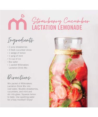 Munchkin Milkmakers Lactation Drink Mix - Berry Lemonade (14 Count) | With B Vitamins/Collagen/Fenugreek & Milk Thistle for Breastfeeding Moms - Buy Online on GoSupps.com