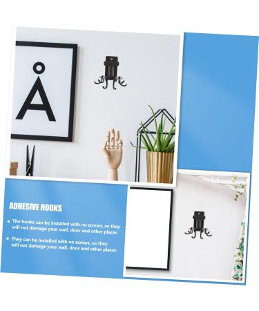 Alipis 1set Swivel Hook Hanger Hooks Rotating Utensil Hanger Heavy Adhesive Hooks Metal to Rotate Frame 13x10cm Black - Buy Online on GoSupps.com