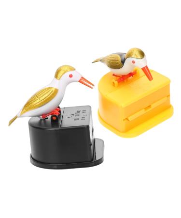 Upkoch toothpasters Bird holder Pocket holder Travel container black cartoon portable dental donor to dental dispenser 2 pieces of decorative container