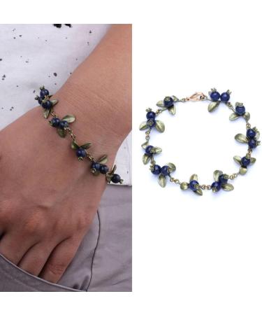 Kuaiyiju Vintage Leaf Bracelet - Stylish Korean-Inspired Jewelry for Women Teens & Girls - Red Plant Series - Buy Online on GoSupps.com