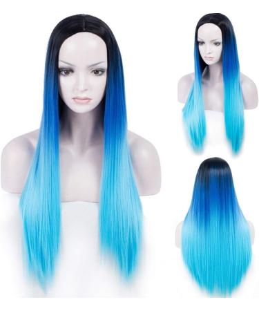 Buy GCX Ladies Straight Blue Gradient Wig | Fashionable & Breathable Women's Wig - Buy Online on GoSupps.com