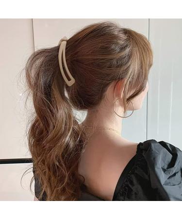 NTRUXZP 4 Pieces French Banana Hair Clips Fishtail Hair Combs and Clips Flexible Round Banana Ponytail Hair Styling Accessories for Women and Girls - Buy Online on GoSupps.com