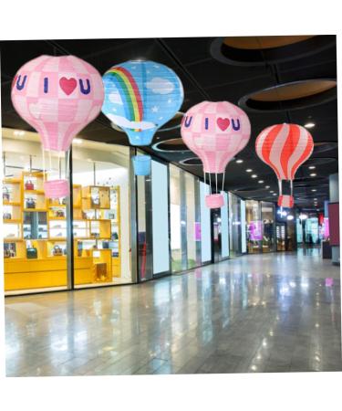 NIDONE Hanging Rainbow Hot Balloon Paper Lanterns rainbow Hot Air Balloon Paper Lantern DIY Carft for Party Decoration Birthday Wedding Christmas Party Decor Gift Blue Rainbow Blue - Buy Online on GoSupps.com