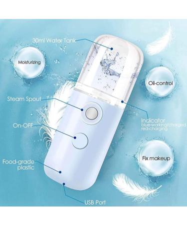 Face Mister 30ml Mini Water Mister for Face Mister Spray Bottle USB Rechargeable Handy Mist Sprayer for Moisturizing Hydrating Blue Water Mister for Face - Buy Online on GoSupps.com