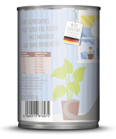 MjAMjAM - premium wet dog food - blanched chicken with mussels and broccoli in sauce 6 pack (6 x 380 g) plain with meat supplement - Buy Online on GoSupps.com