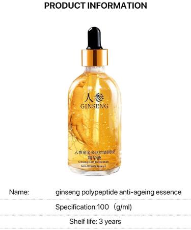 (Quick Effect) WZDYN 2023 New 100ml Ginseng Polypeptide Anti-Ageing Essence | Ginseng Gold Polypeptide Anti-Ageing Essence | Ginseng Serum | Ginseng Anti-Wrinkle Essence for Women (2pcs) - Buy Online on GoSupps.com