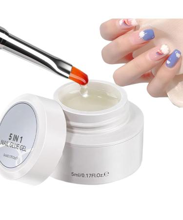 5-in-1 Hard Nail Glue: Multi-purpose builder gel adhesive strong hold fast drying finishing long-lasting solution for nail extensions and sculpting repair formula - Buy Online on GoSupps.com