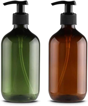 Leikance Empty Shower Gel Bottles 300ml Refillable Pump Bottles for Dispensing Lotions Shampoos 4Pcs Brown - Buy Online on GoSupps.com