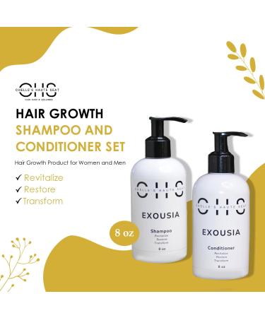Chelle's Haute Seat Hair Growth Shampoo & Conditioner | Moisturizing Plant-Based Cruelty-Free DHT Blocker for Thicker Hair | Reduce Shedding & Strengthen Hair - Buy Online on GoSupps.com