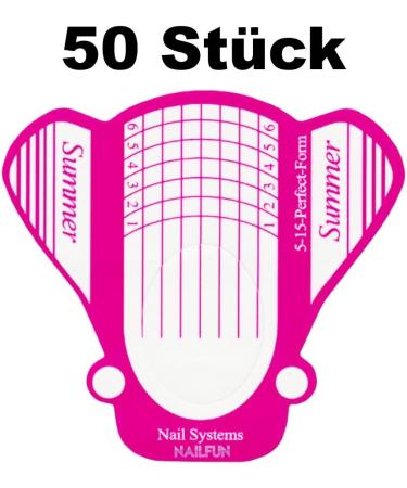 Nailfun Nail Stencils - 125 Self-Adhesive Butterfly Pink Nail Art Stencils for Gel & Acrylic - Extra Wide - Buy Online on GoSupps.com