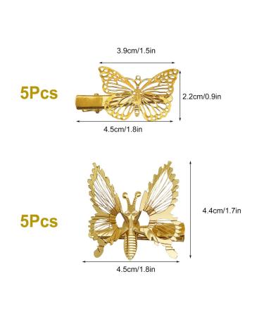 Buy Cute Butterfly Hair Clips Set - 10PCS Alloy Hairpin Claws for Ladies | International Shipping - Buy Online on GoSupps.com