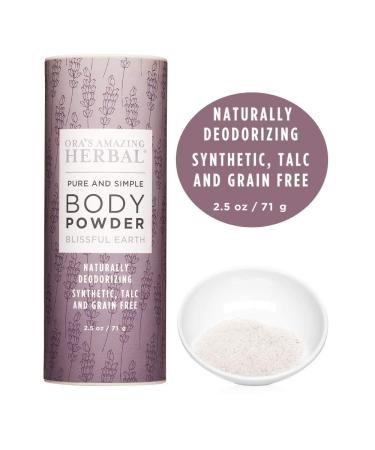 Talc Free Powder and Body Oil Lavender Bath Set After Shower Set Blissful Earth Scent with Lavender Vetiver and Clary Sage Intertrigo Natural Skin Care Ora's Amazing Herbal Body Powder & Body Oil Blissful - Buy Online on GoSupps.com