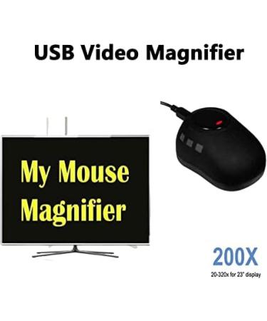 Mouse Electronic Magnifier Electronic Reading Aid Handheld Low Vision Aids Portable Mouse Digital Magnifier 20-200X Magnification for TV/Monitor Gifts for Visually Impaired Friendly32 - Buy Online on GoSupps.com