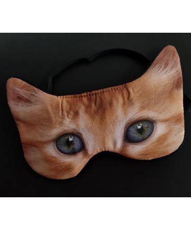3D Cute Animal Sleep Eye Mask - Soft Plush Cat Blindfold for Kids & Adults | Perfect for Travel, Yoga, Office Nap - Eye Cover for Sleeping and Relaxation - Buy Online on GoSupps.com