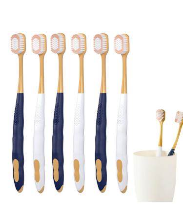 Extra soft toothbrush toothbrushes soft |Six-Pack Ultra Soft toothbrush set-ultra-hewn toothbrush with a wide head design soft toothbrushes for adults in gum loss