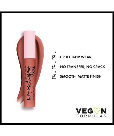 NYX Lip Lingerie XXL Matte Liquid Lipstick - Turn-On (Peach Nude) 0.13 Fl Oz - Buy Online on GoSupps.com