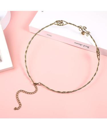 Lurrose Makeup Headbands Iron Circlet Headband Gold Hair Hoop with Jewels Mental Hair Clasp Cosplay Hair Band for Girls Women Kids Makeup Headband - Buy Online on GoSupps.com