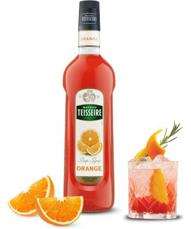 Mathieu Teisseire Orange Syrup for Drinks Cocktails Mocktails Sodas Lemonades 1L Bottle - Buy Online on GoSupps.com
