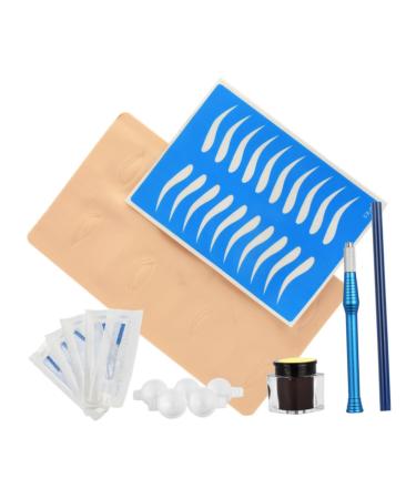 Mikinona Embroidery Kit Cup Embroidery Ink Blue Pencil Skin Practice Eyebrow Dark Coffee and D Pigment Manual Suit