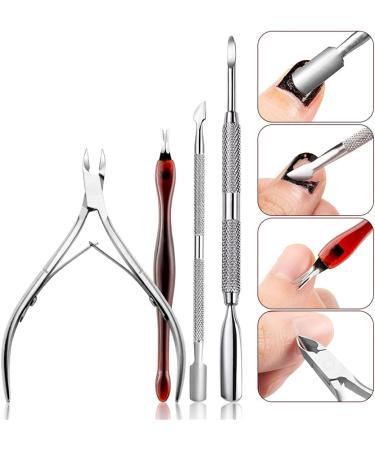 Lukytimo Nail Skin Pliers Set - 4 Pieces V-Shape Trimmer & Shaver for Perfect Nail Care Durable Tools for Fingers & Toes - Buy Online on GoSupps.com