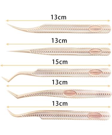 LFAMNROV Lash Tweezers Set - Volume Eyelash Extension Professional Kit - Buy Online on GoSupps.com