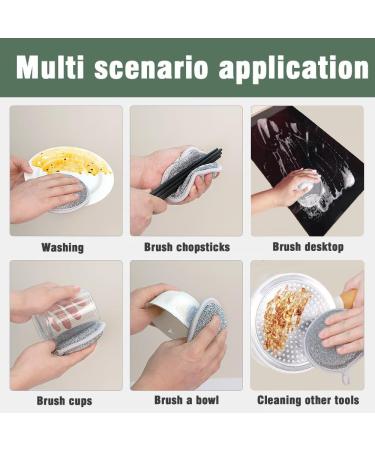 Multipurpose Wire Dishwashing Rags Non Scratch Wire Dishcloth Rag Kitchen Dish Cleaning Rags for Washing Dishes Kitchen Sinks Household Cleaning 10PCS - Buy Online on GoSupps.com