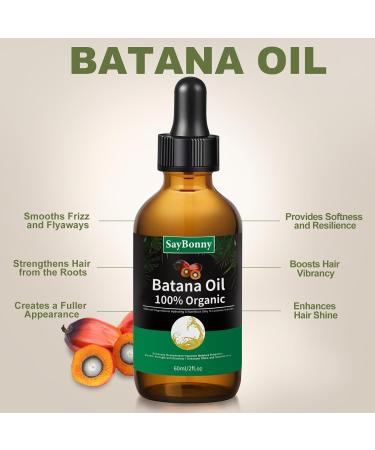 Batana Oil from Honduras - 100% Pure & Natural Hair Growth Treatment for All Hair Types | 2.02 fl oz - Buy Online on GoSupps.com
