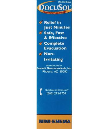Docusol Docusate Sodium Mini Enema 0.84 fl oz - Clear Liquid Formula - Buy Online on GoSupps.com