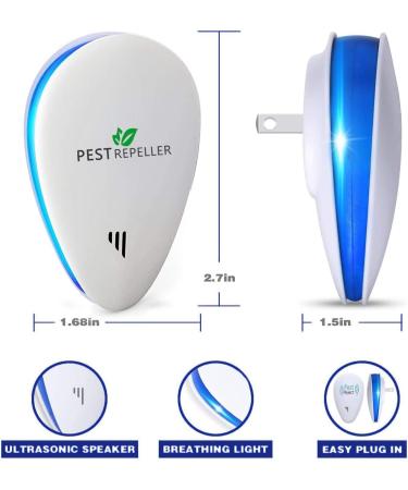 Ultrasonic Pest Repeller 4-Pack - Electric Mouse Repellent for Rodents, Mosquitoes, Rats, Spiders, Ants - Buy Online on GoSupps.com