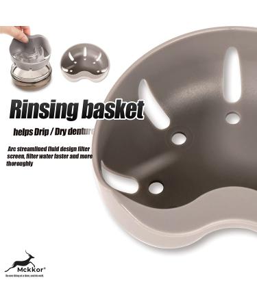 Denture Case for Travel - No-Leak Denture Bath with Strainer & Mirror (Black) - Buy Online on GoSupps.com