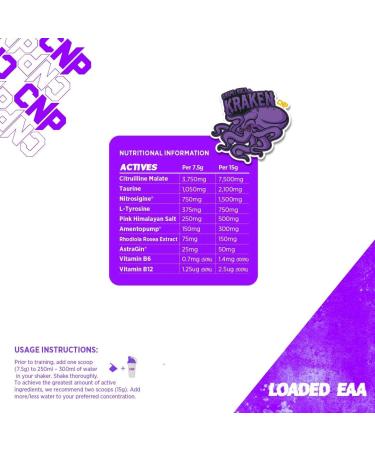 CNP Professional Full Pump Strong Stim Free Energy and Muscle Pumps Pre-Workout 20/40 Servings 300g 4 Flavours Available (Grape Kola Kraken) - Buy Online on GoSupps.com