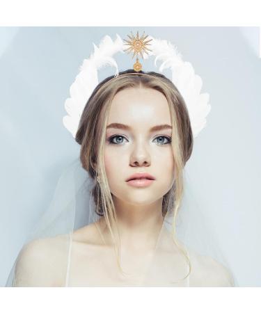 Lurrose Wedding Tiara Angel Wings Headband - Elegant Costume Headpiece for Girls and Women - Perfect for Christmas, Halloween, and Goddess-themed Parties - Buy Online on GoSupps.com