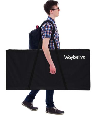 Waybelive 2-Piece Cornhole Game Carrying Bag Set - Weatherproof Black Bean Bags & Tote Case - Buy Online on GoSupps.com