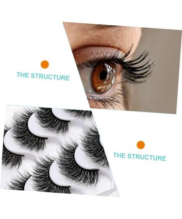 minkissy 5 Pairs Fake Eyelashes Black Trim Decked Cosmetic Lash Decors Natural Eyelashes Party Eyelashes Reusable Black Eyelashes 3d Extend Imitation European and American Miss - Buy Online on GoSupps.com